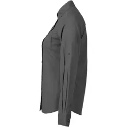 Ladies Heritage Stretch Long Sleeve Shirt Charcoal Side